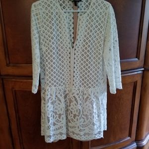 BCBG MAXAZRIA BEACH LACE COVERUP OR DRESS XS